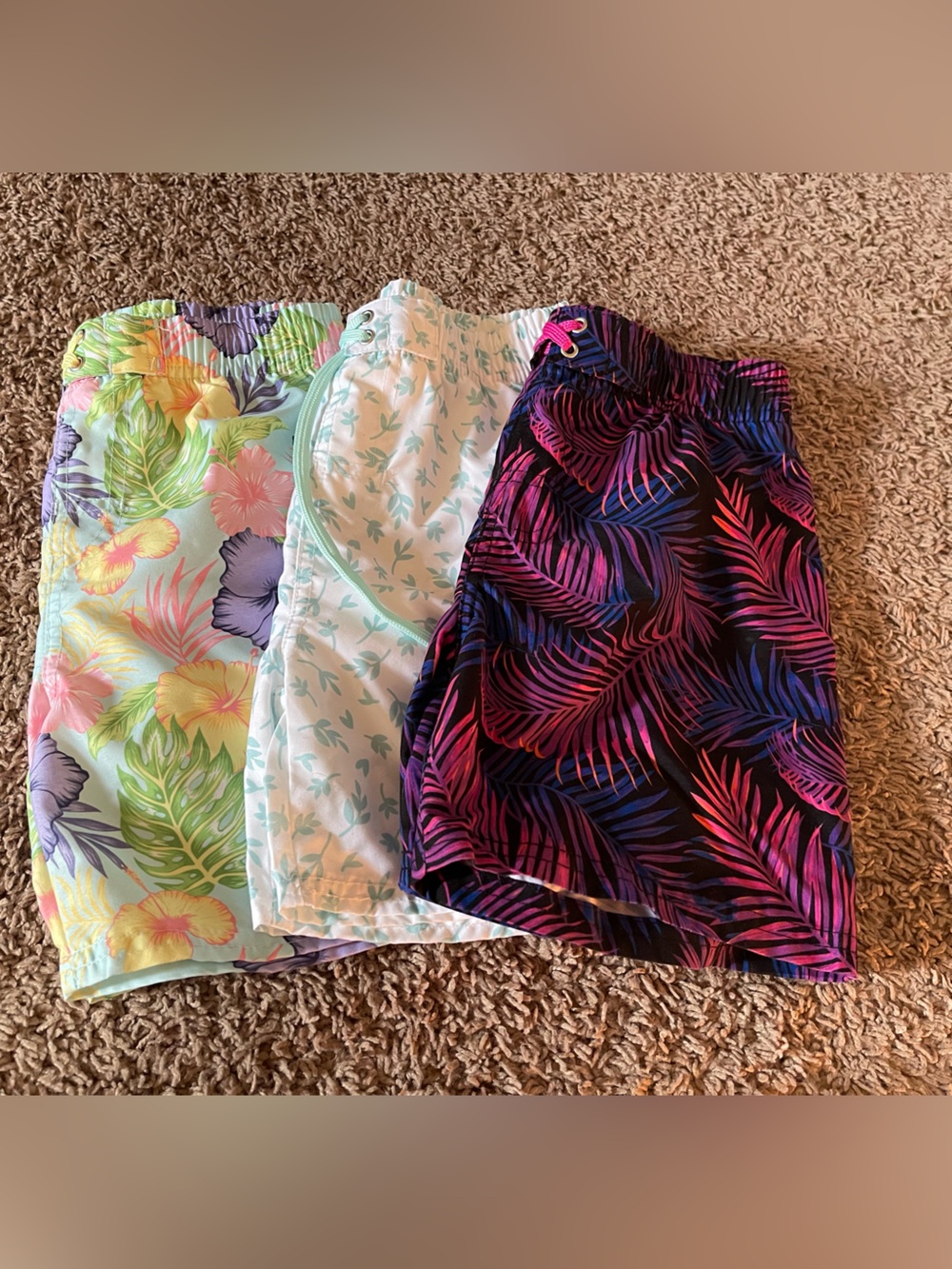 Boy’s Rugged Butts Print Swim Trunks - Multicolor